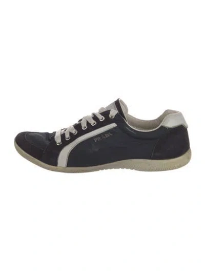 Pre-owned Prada Nylon Sneakers In Blue