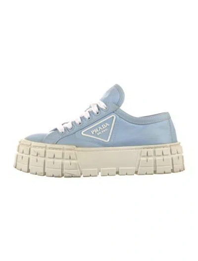 Pre-owned Prada Nylon Sneakers In Blue