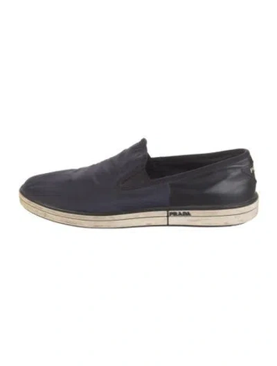 Pre-owned Prada Nylon Sneakers In Blue