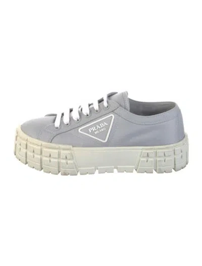 Pre-owned Prada Nylon Sneakers In Blue