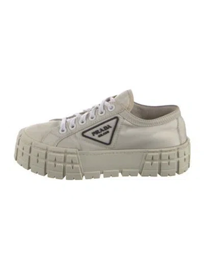 Pre-owned Prada Nylon Sneakers In Neutral