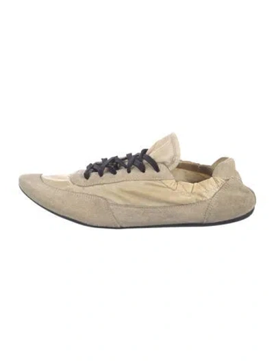 Pre-owned Prada Nylon Sneakers In Neutrals