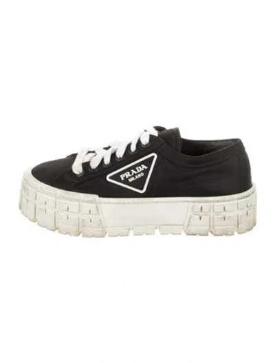 Pre-owned Prada Nylon Sneakers In White