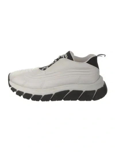 Pre-owned Prada Nylon Sneakers In White