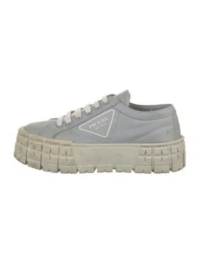 Pre-owned Prada Nylon Sneakers In White