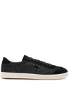 Prada Nylon Sneakers With Suede Inserts In Black