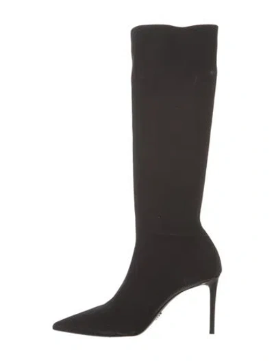 Pre-owned Prada Nylon Sock Boots In Black