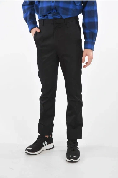 Prada Nylon Stirrup Pants With Contrasting Logo In Black