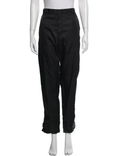 Pre-owned Prada Nylon Straight Leg Pants In Black