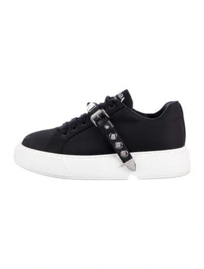 Pre-owned Prada Nylon Studded Accents Sneakers In Multi