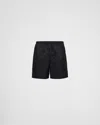 Prada Re-nylon Swim Shorts In Black