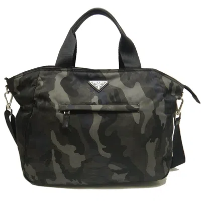 Pre-owned Prada Nylon Tote Bag () In Silver