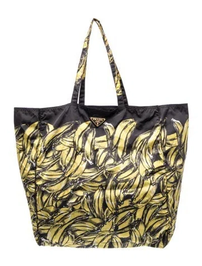 Pre-owned Prada Nylon Tote In Black