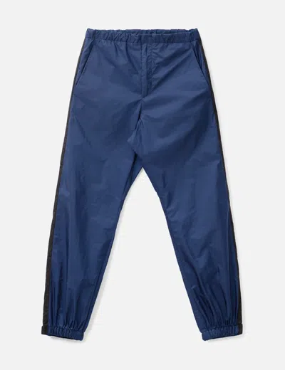 Prada Nylon Track Pants In Blue