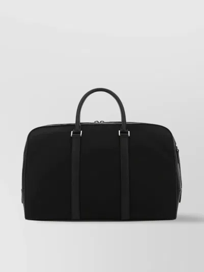 Prada Nylon Travel Bag Leather Accents In F0002