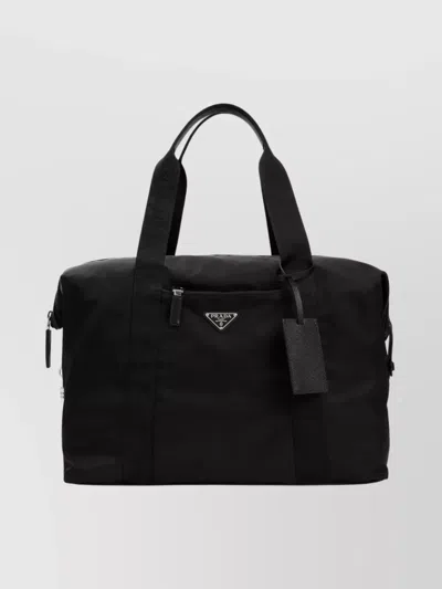 Prada Nylon Travel Bag Leather Inserts