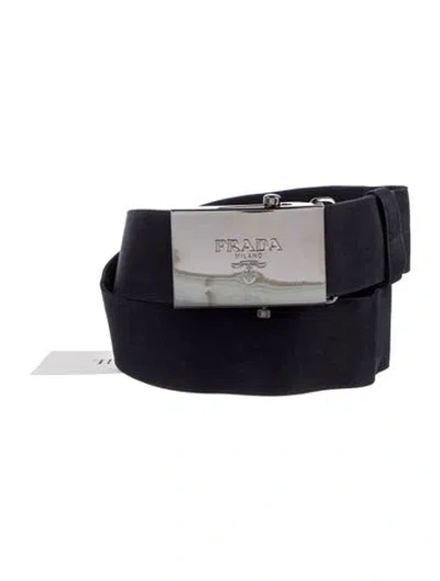 Pre-owned Prada Nylon Waist Belt In Blue
