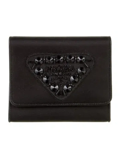Pre-owned Prada Nylon Wallet In Black