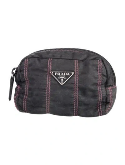 Pre-owned Prada Nylon Wallet In Black
