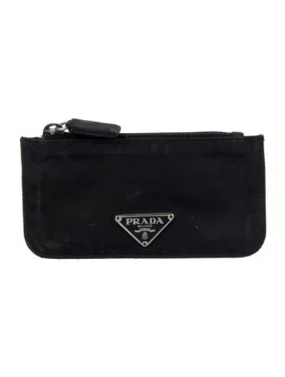 Pre-owned Prada Nylon Wallet In Black