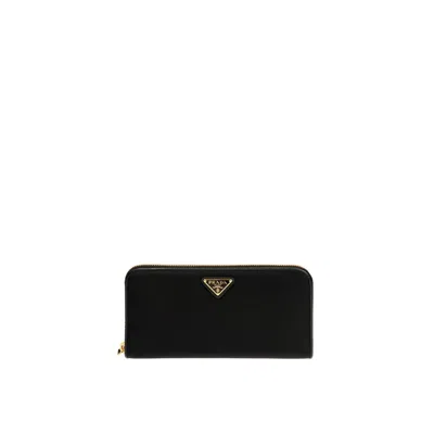 Prada Nylon Wallet In Black