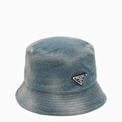 Pre-owned Prada O1d2blof0623 Hats In Light Blue