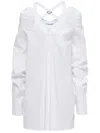 Prada Cotton Shirt Mini Dress In F0009 White