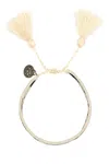 Prada Women's Two-tone Suede And Fabric Bracelet | 1ib6572hiv Color F0k74 In Off White