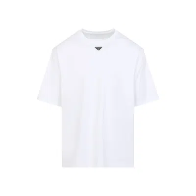 PRADA MEN OFF-WHITE COTTON T-SHIRT, XL LUXURY T-SHIRTS FOR MEN DARVEYS