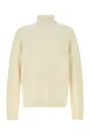 Prada Off White Knitted Sweaters In Off White