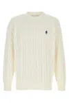 Prada Off White Logo Sweaters In Off White