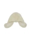 Prada Off White Solid Winter Hat In White