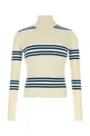Prada Embroidered Stripes Wool Sweater