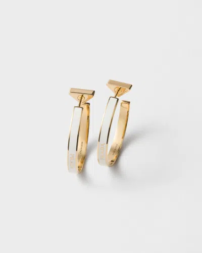 Prada Ohrringe Aus Metall In Brown