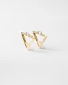Prada Triangular Earrings In Gold