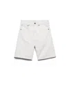 Prada Old Denim Bermudas In White