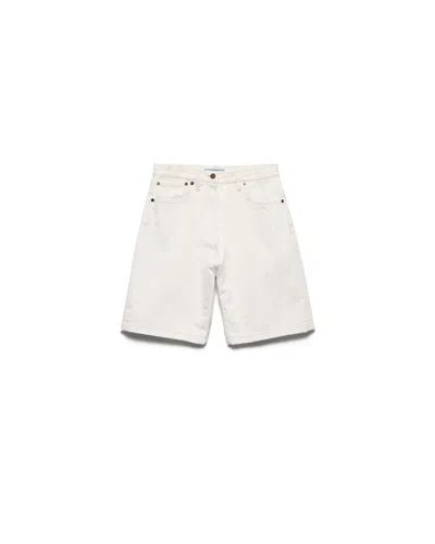Prada Alte Bermudas Aus Denim In White