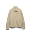Prada Old Denim Blouson Jacket In Brown