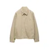 Prada Old Denim Blouson Jacket In Neutral