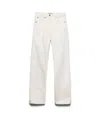 Prada Old Denim Five-pocket Jeans In Neutral