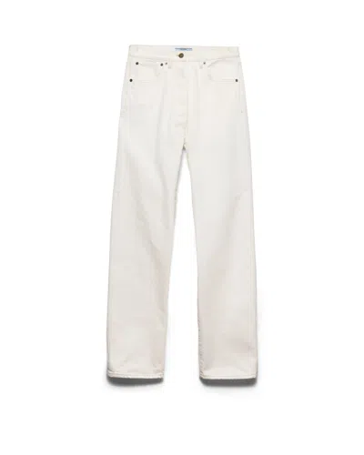 Prada Five-pocket-jeans Aus Old Denim In White