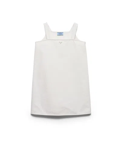 Prada Altes Minikleid Aus Denim In White