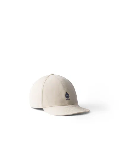 Prada Old Gabardine Baseball Cap In Neutral