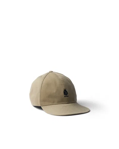 Prada Old Gabardine Baseball Cap In Neutral