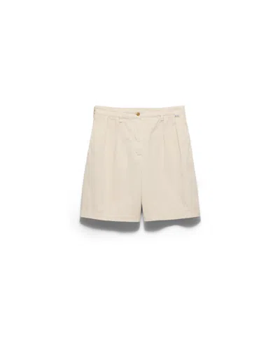 Prada Bermudas Aus Gabardine Old In Metallic