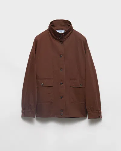 PRADA OLD GABARDINE COTTON SHIRT JACKET