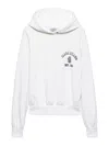 Prada Logo-embroidered Cotton Sweatshirt In White