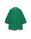 Prada Bicolor Polyethylene Biker Jacket In Green