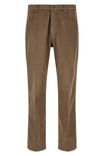 Prada Straight Jeans In Brown