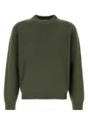 Prada Cashmere Crew Neck Sweater Long Sleeves In Green